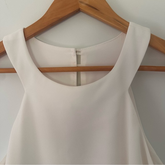 Trina Turk Ivory Bridal Jumpsuit Size 6 Civil Wedding Rehearsal Dinner - Picture 5 of 16